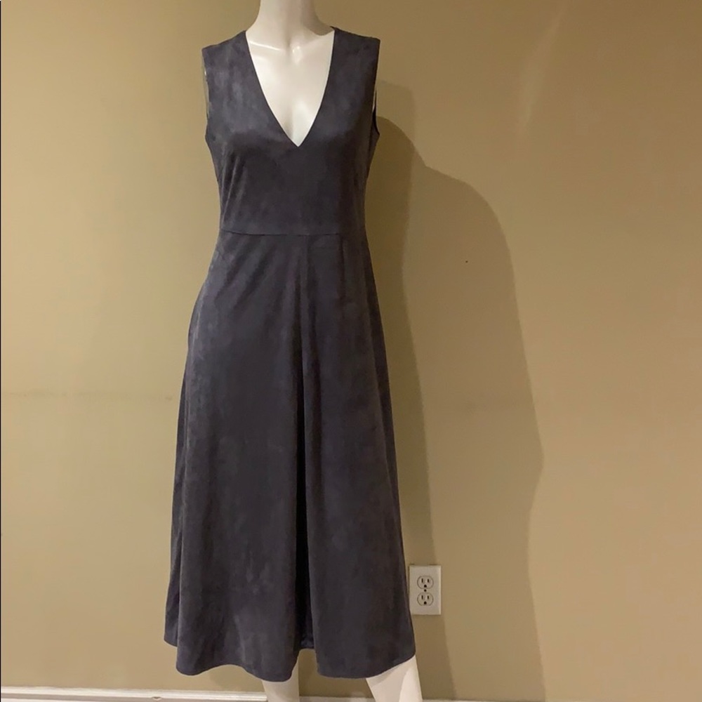 Sleeveless suede dress